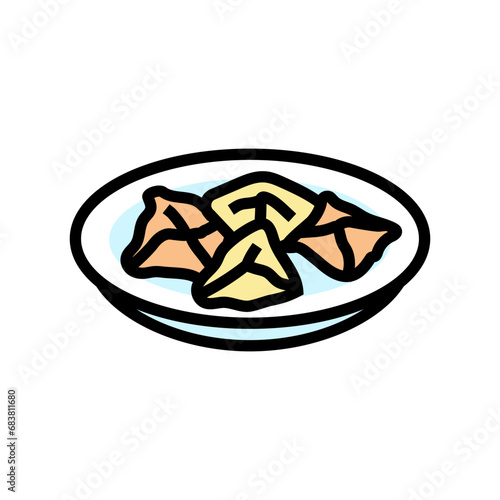 manti dumplings turkish cuisine color icon vector. manti dumplings turkish cuisine sign. isolated symbol illustration