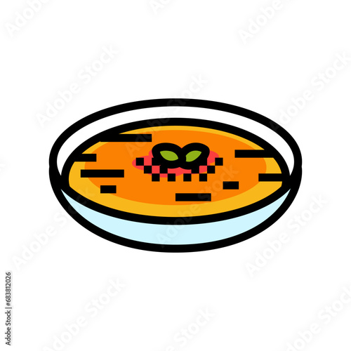 ezogelin soup turkish cuisine color icon vector. ezogelin soup turkish cuisine sign. isolated symbol illustration