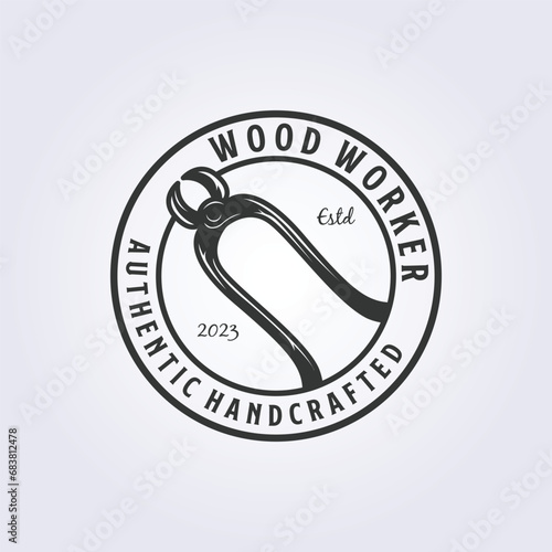 carpentry tools logo, pliers symbol, wire cutters icon vector illustration design