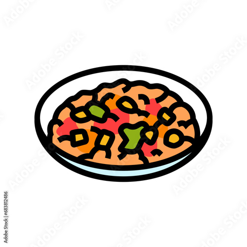 saksuka turkish cuisine color icon vector. saksuka turkish cuisine sign. isolated symbol illustration