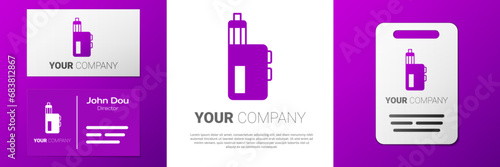 Logotype Vape mod device icon isolated on white background. Vape smoking tool. Vaporizer Device. Logo design template element. Vector