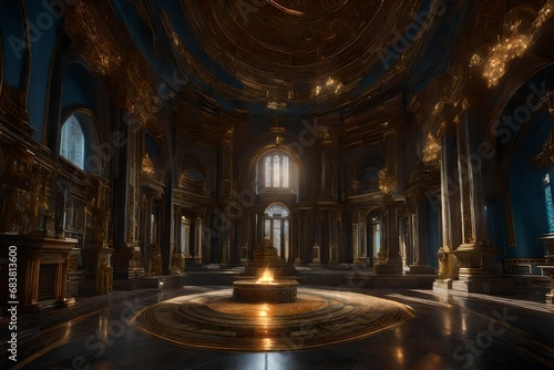 interior of the cathedral of saint mary created by AI