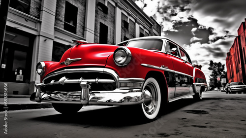 Red Retro car wallpaper  © adel