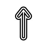 up arrow sending data line icon vector. up arrow sending data sign. isolated contour symbol black illustration