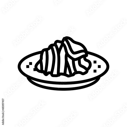 ratatouille french cuisine line icon vector. ratatouille french cuisine sign. isolated contour symbol black illustration