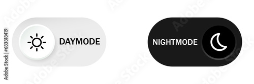 Dark mode toggle icon. light and dark mode icon. vector day night switch. day and night mode gadget on a white background vector graphics eps10