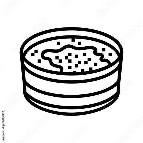 creme brulee french cuisine line icon vector. creme brulee french cuisine sign. isolated contour symbol black illustration