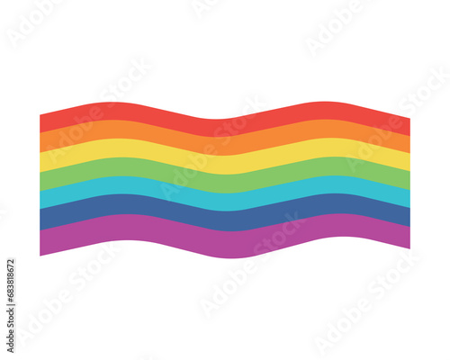 Vector rainbow flag isolated on white background