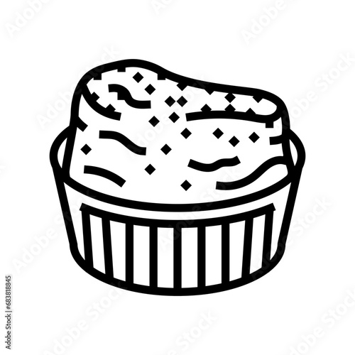 french cuisine souffle line icon vector. french cuisine souffle sign. isolated contour symbol black illustration