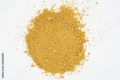 Turmeric powder isolated on a white background