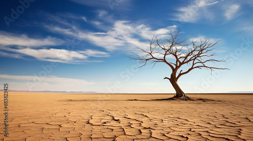 tree without leaves in desert