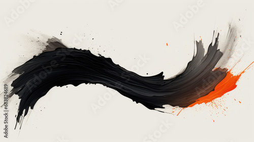 Abstract minimalistic background with expressive ink brush strokes for a touch of creativity.