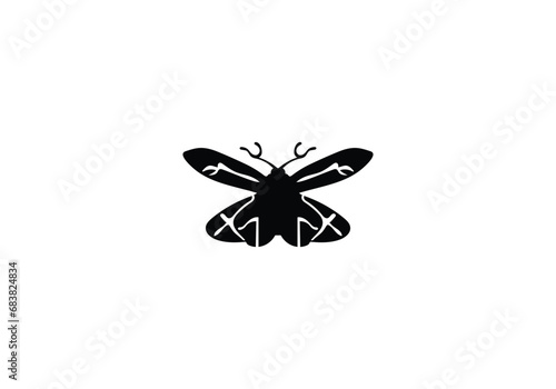Bagworm Moth minimal style icon illustration design