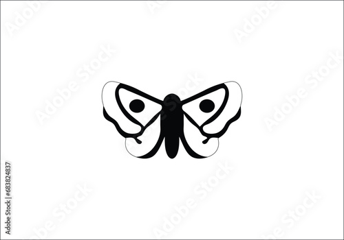 Bagworm Moth minimal style icon illustration design