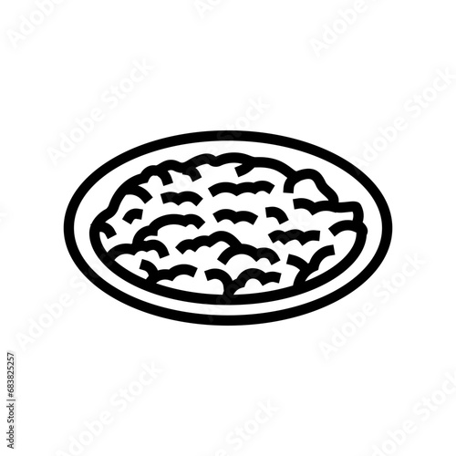 risotto milanese italian cuisine line icon vector. risotto milanese italian cuisine sign. isolated contour symbol black illustration