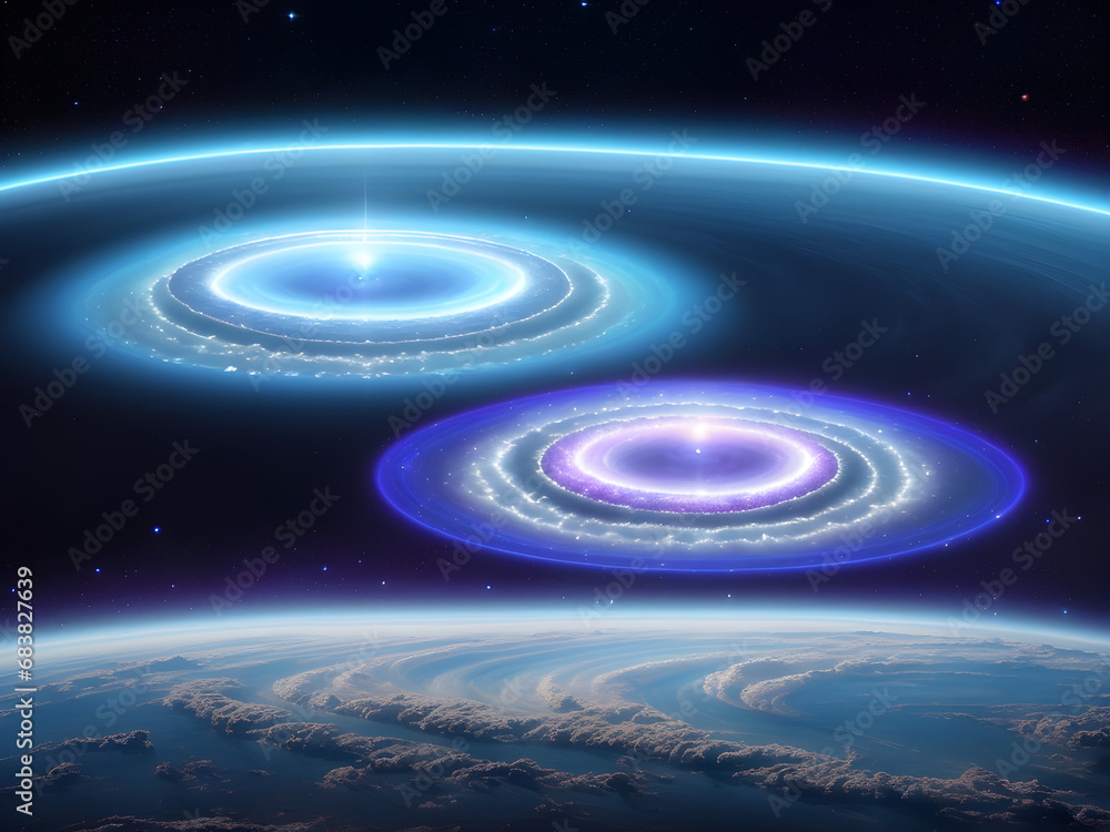 Obraz premium Cosmic Codex: Journey into the Celestial Library