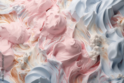Melted ice cream texture , smooth and refreshing yogurt cream