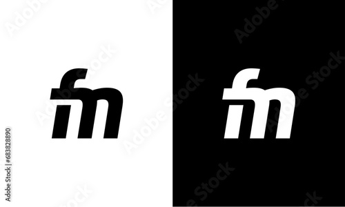 FM letter initials logo