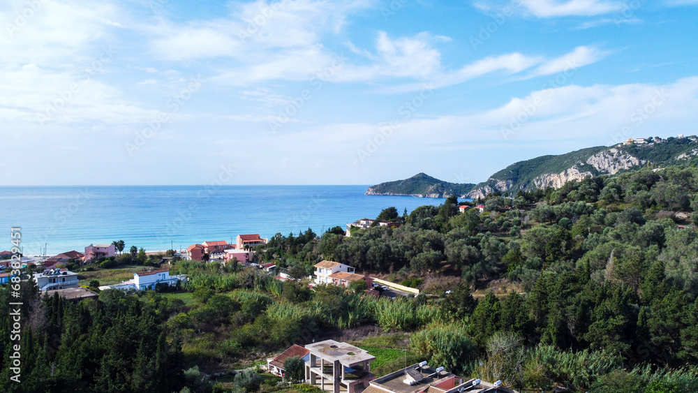 View over the bay at Agios Georgios on the island of Corfu
