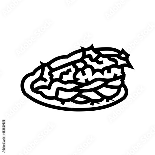 doner kebab turkish cuisine line icon vector. doner kebab turkish cuisine sign. isolated contour symbol black illustration
