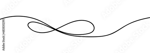 Infinity eternity symbol drawn in one line photo