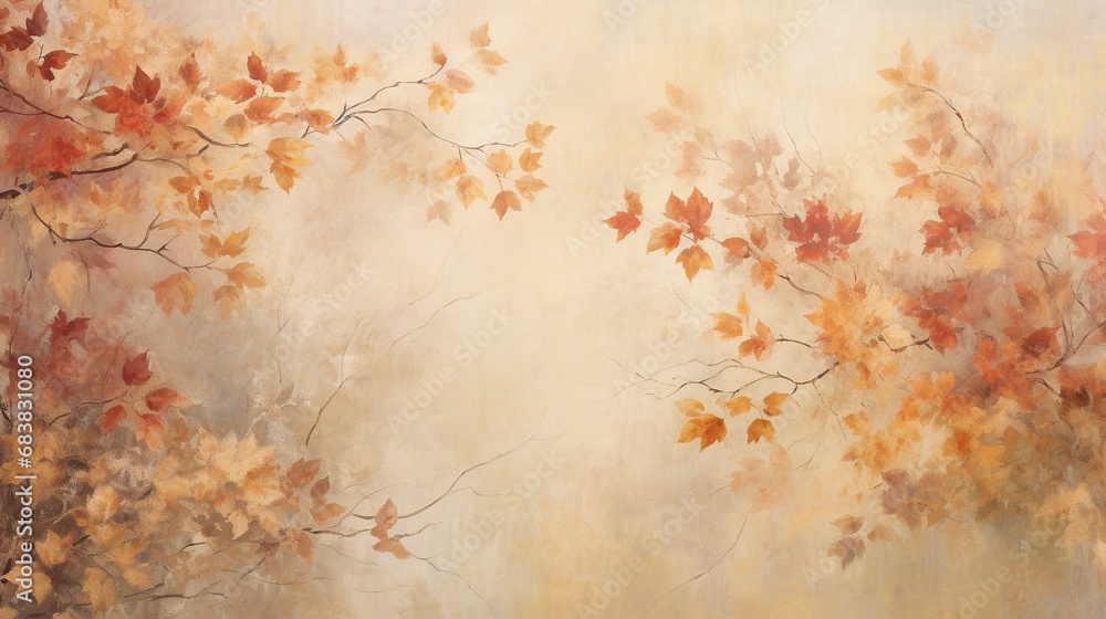 autumn leaves watercolor illustration on a soft paper texture, warm and seasonal colors autumn leaves watercolor illustration on a soft paper texture, warm and seasonal colors