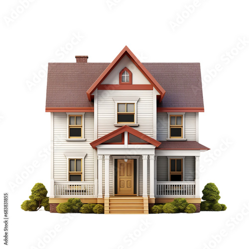new house with roof on transparent background PNG image