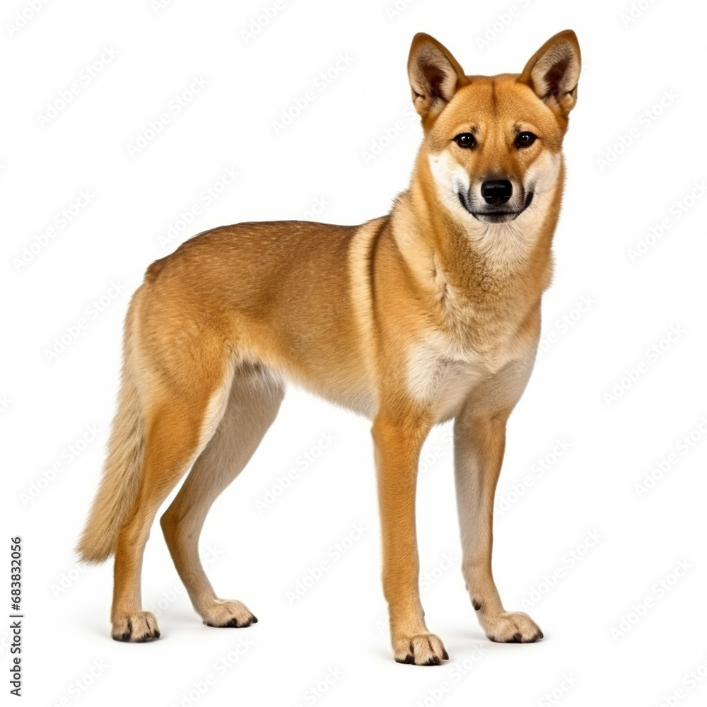 Dingo isolated on white background. generative ai