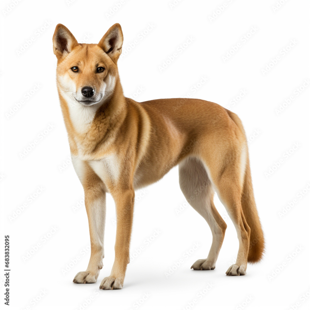 Dingo isolated on white background. generative ai