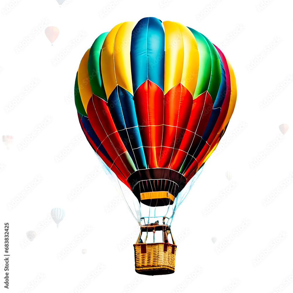 Fototapeta premium hot air balloon isolated on transparent background
