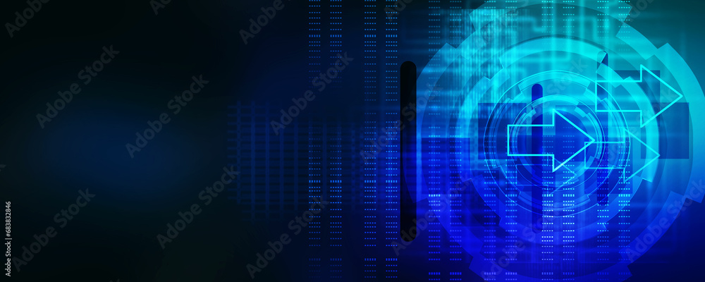 2d illustration Abstract futuristic electronic circuit technology background 2d illustration Abstract futuristic electronic circuit technology background