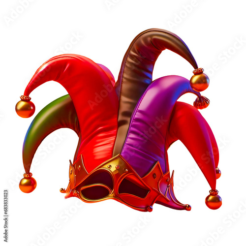 Obraz na płótnie Jester hat isolated on transparent background