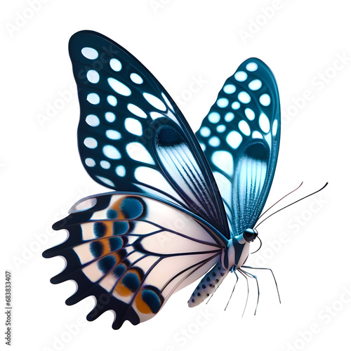 butterfly front view isolated on transparent background