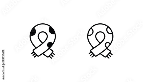 Scarf icon design with white background stock illustration