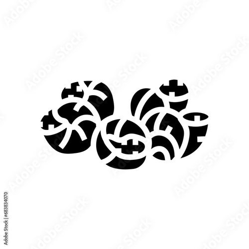 escargot dish french cuisine glyph icon vector. escargot dish french cuisine sign. isolated symbol illustration