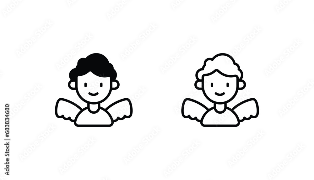 Angel icon design with white background stock illustration Angel icon design with white background stock illustration