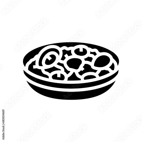 bouillabaisse french cuisine glyph icon vector. bouillabaisse french cuisine sign. isolated symbol illustration