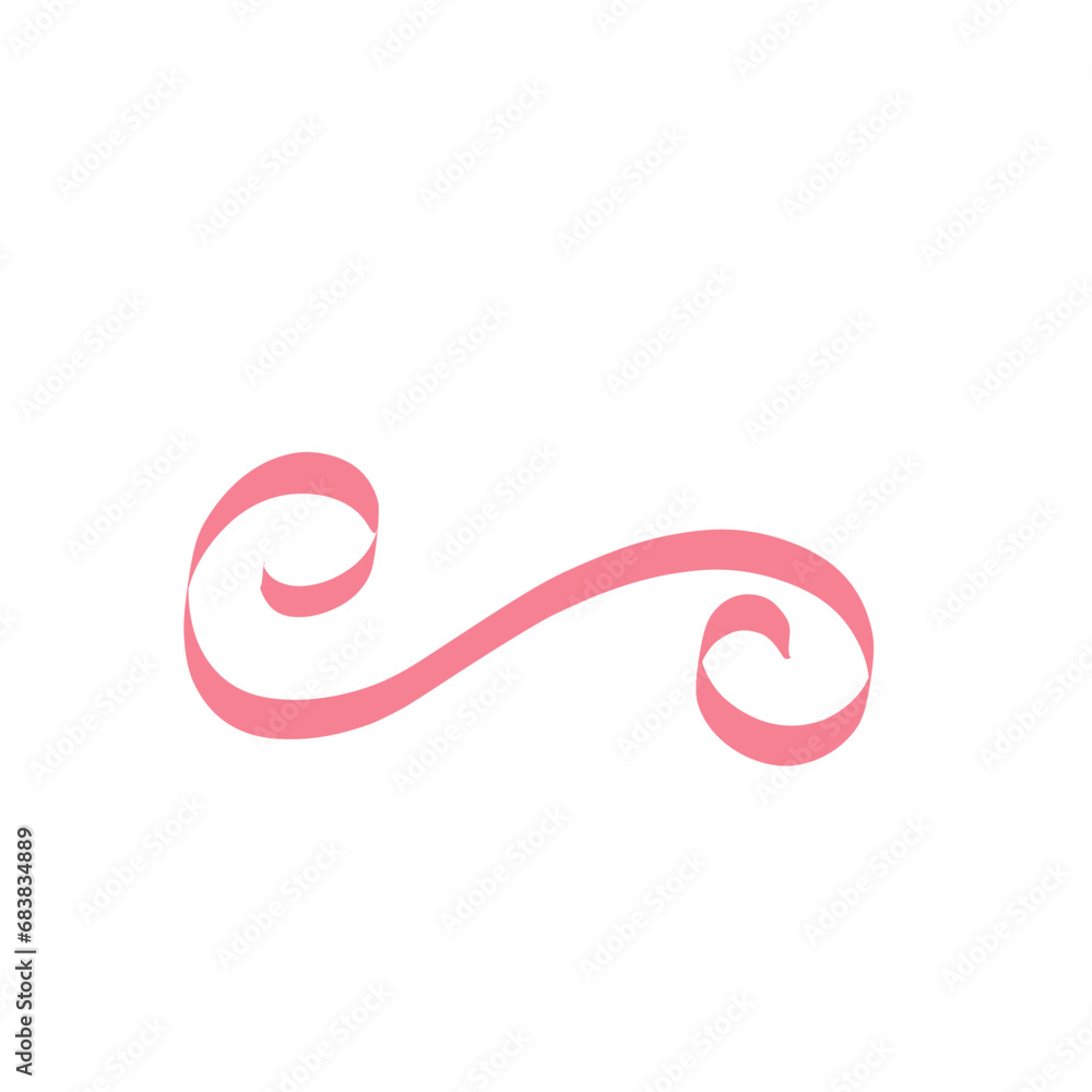 Pink ribbon on white background Pink ribbon on white background
