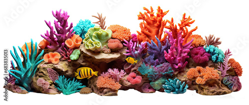 Coral reef. Isolated on Transparent background. ©  Mohammad Xte