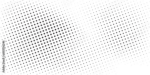 Abstract halftone waves dotted background. Futuristic twisted grunge pattern, dots, circles. Vector modern optical pop art texture for poster, business card, cover, label mockup, vector dots halftone photo