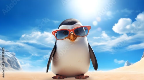 penguin in sunglasses