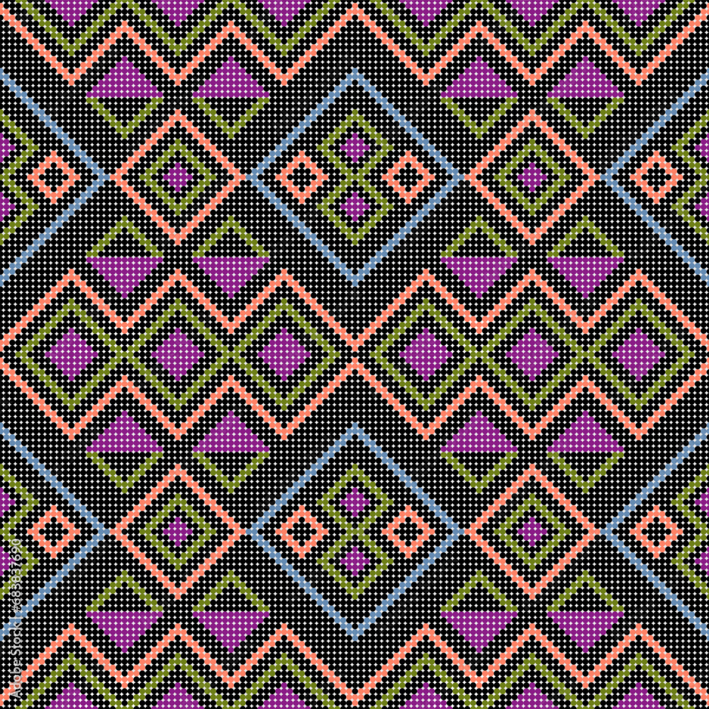 Ethnic boho seamless pattern. Patchwork texture. Weaving. Traditional ornament. Tribal pattern. Folk motif. Can be used for wallpaper, textile, wrapping, web page background. Ethnic boho seamless pattern. Patchwork texture. Weaving. Traditional ornament. Tribal pattern. Folk motif. Can be used for wallpaper, textile, wrapping, web page background.