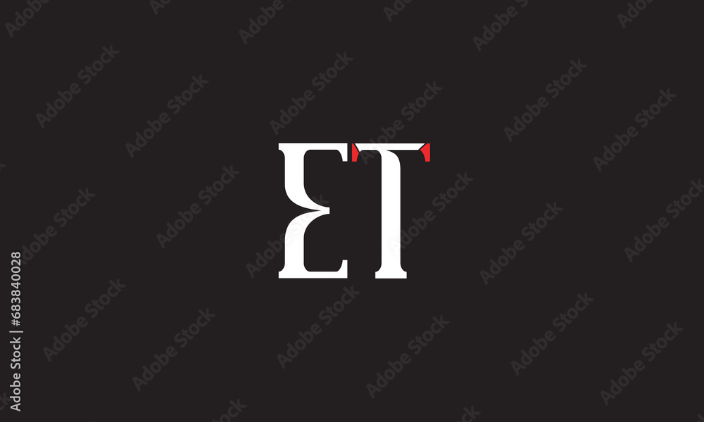 ET, TE, E, T Abstract Letters Logo Monogram ET, TE, E, T Abstract Letters Logo Monogram