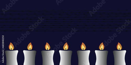 International Holocaust Remembrance Day vector. Star of David . January 27. Important day