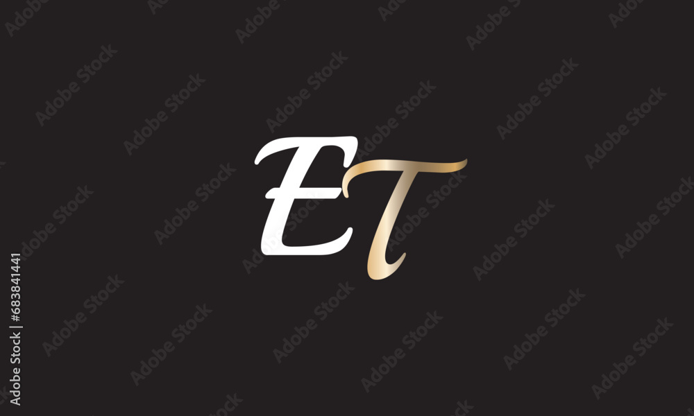 ET, TE, E, T Abstract Letters Logo Monogram	 - obrazy, fototapety, plakaty 