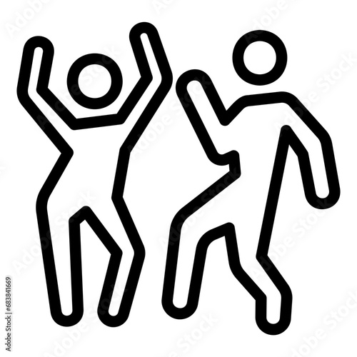 dance outline icon