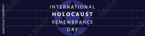 International Holocaust Remembrance Day vector. Star of David . January 27. Important day