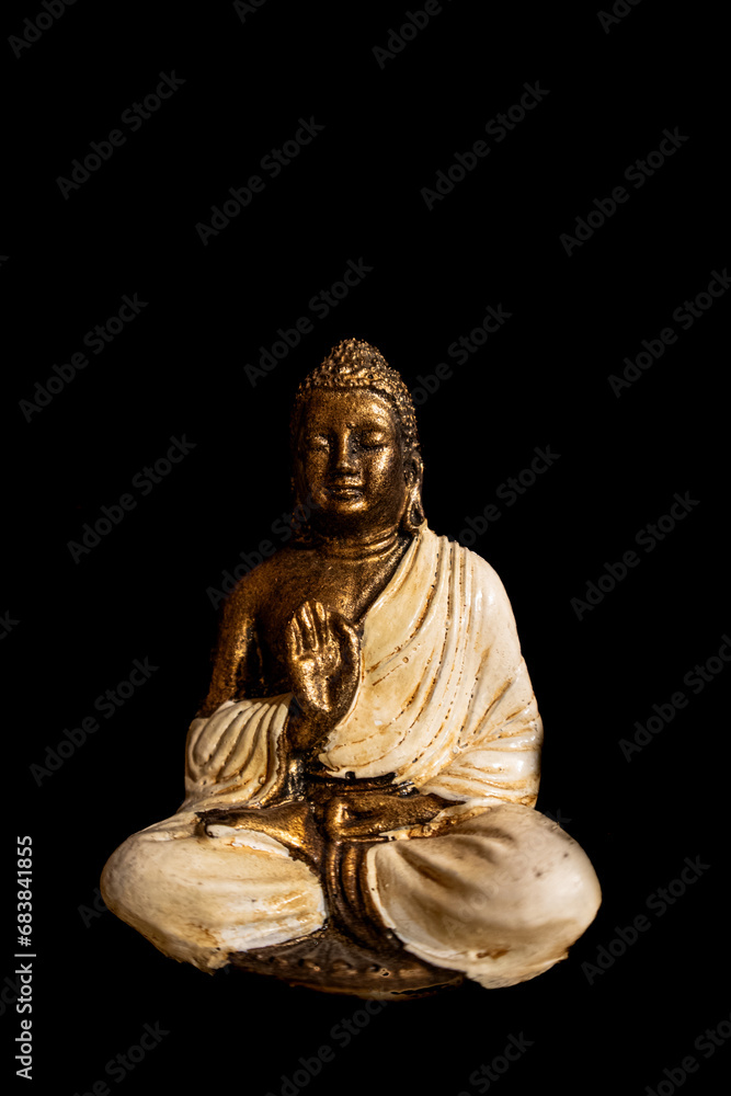 Female Buddha with black background