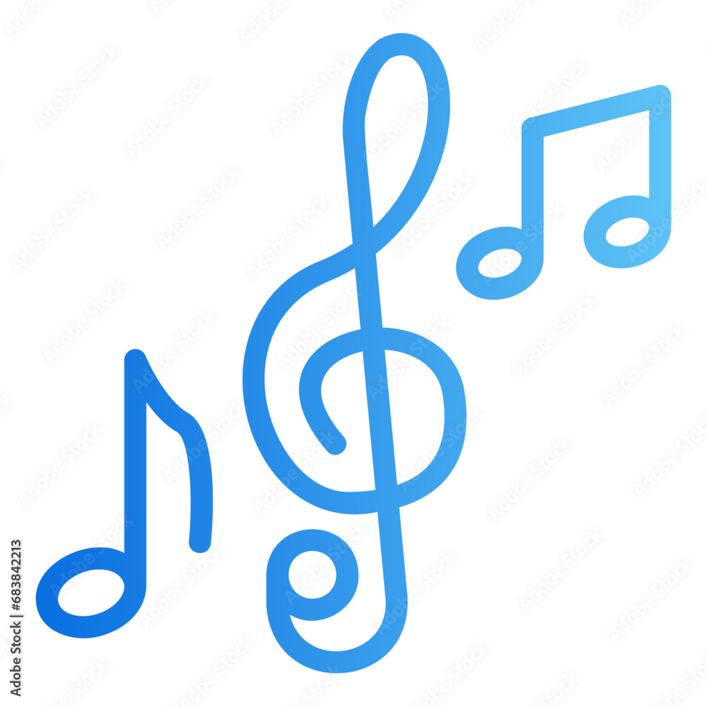 music gradient icon