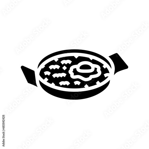 menemen turkish cuisine glyph icon vector. menemen turkish cuisine sign. isolated symbol illustration